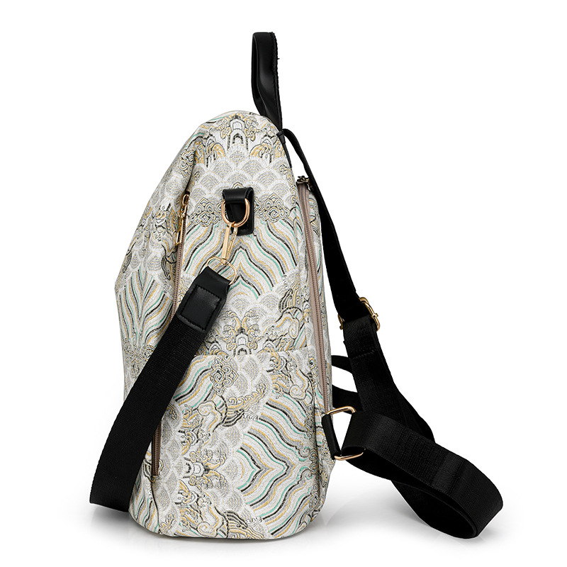 2024 nueva mochila antirrobo para mujer de moda estadounidense de gran capacidad, simple, nicho, mochila para mujer