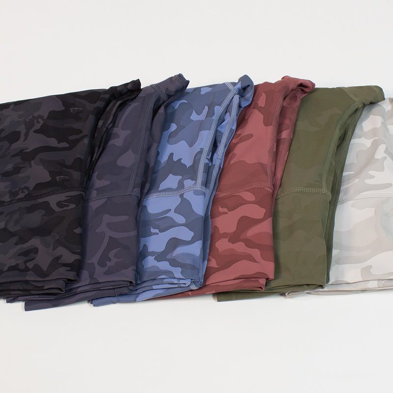 Yoga Double-Sided Brushed Women's Sports High-Waisted Camouflage Leggings Moisture-Wicking Fitness Jogging Pants Butt-Lifting Running Pants