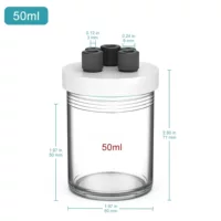 Sealed three-electrode electrolytic cell, laboratory-specific, high-pressure inert atmosphere, compatible with electrochemical workstation