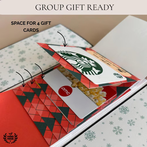 Handmade Waterfall Christmas Gift Card Booklet|undefined