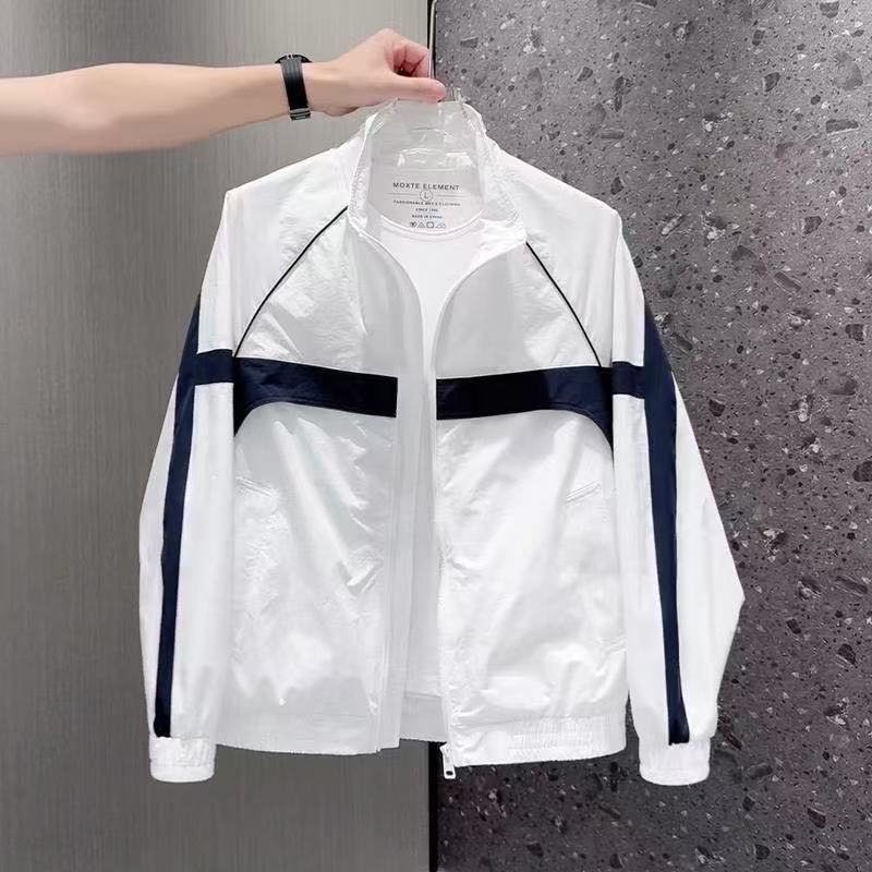 2025 Summer New Men's Contrast Color Splicing Casual Tops Tops Men's Trendy Fashion Easiest for Match Tops