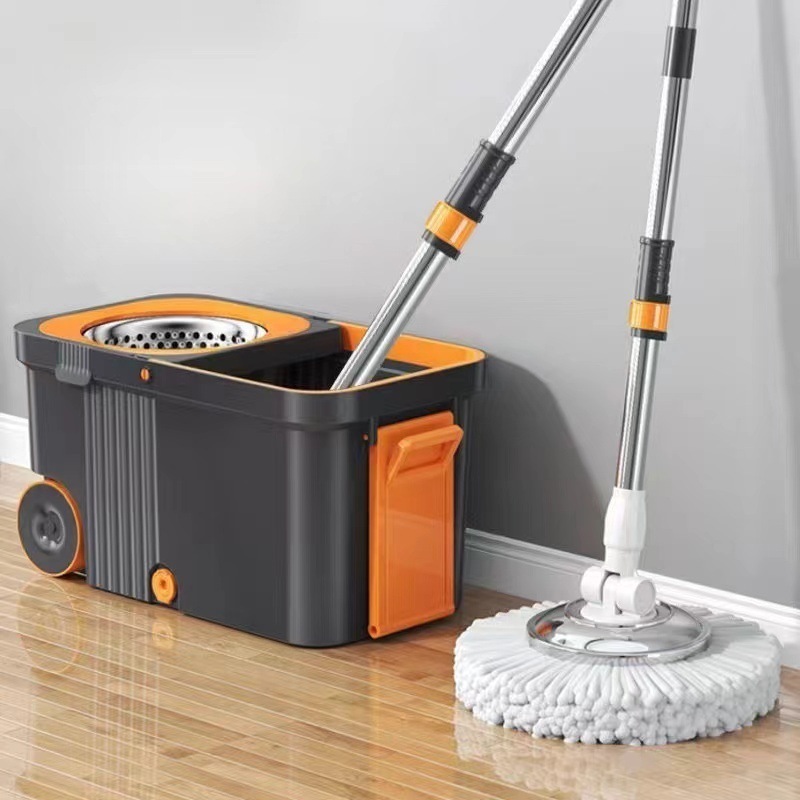 Extra Thick Household Rotary Mop Household Automatic Mop Bucket for Lazy People Hand-Free Washing Mop Floor Mop