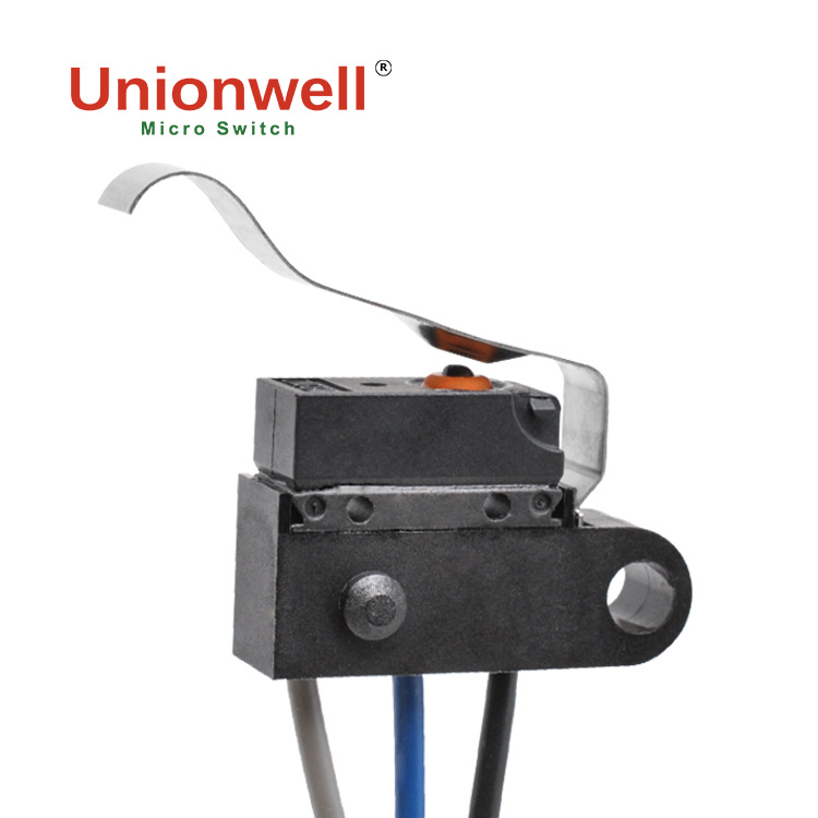 Unionwell小型带线微动开关微型自复位开关 汽车门锁微动行程开关