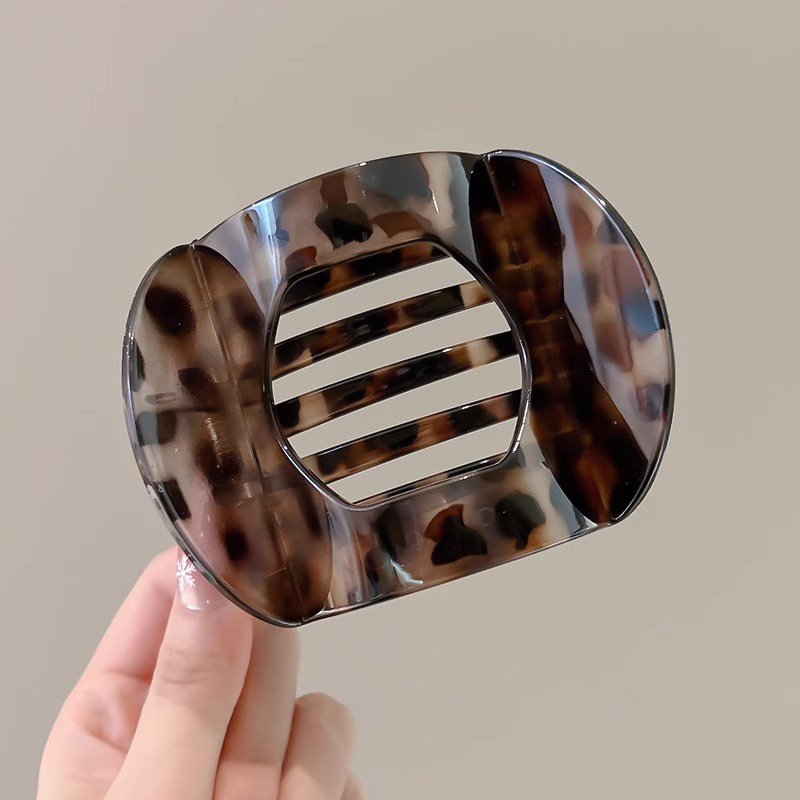 Clip de agarre de arco de cabeza sin pellizco para mujeres cabello grande más tarjeta de cabello de boca de pato sensación de alto nivel de cabeza trasera clip de cabello tocado