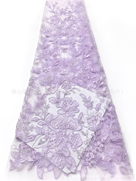 Nuevo cordón de hebra esquinilla bordada cuentas vestido de cumpleaños vestido de boda comercio exterior transfronterizo al por mayor tela bordada de perlas image 11
