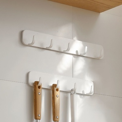 kitchen Hooks Punch holes TOILET Shelf Sticking hook Simplicity No trace Coat hook Coat Storage Strip Hooks