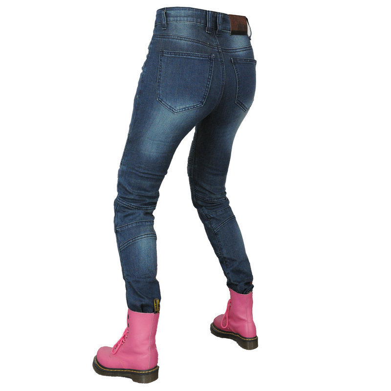 VOLERO pantalones vaqueros de la motocicleta de las mujeres kaudula pantalones de la motocicleta pantalones de montar delgado resistente al desgaste resistente al desgarro