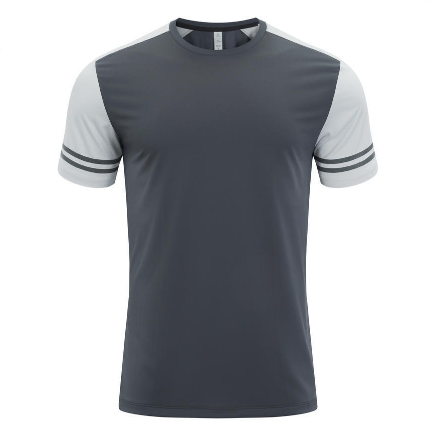 Camiseta de moda de verano de manga corta de hielo delgada camiseta de cuello redondo elástica secado rápido acondicionamiento físico top