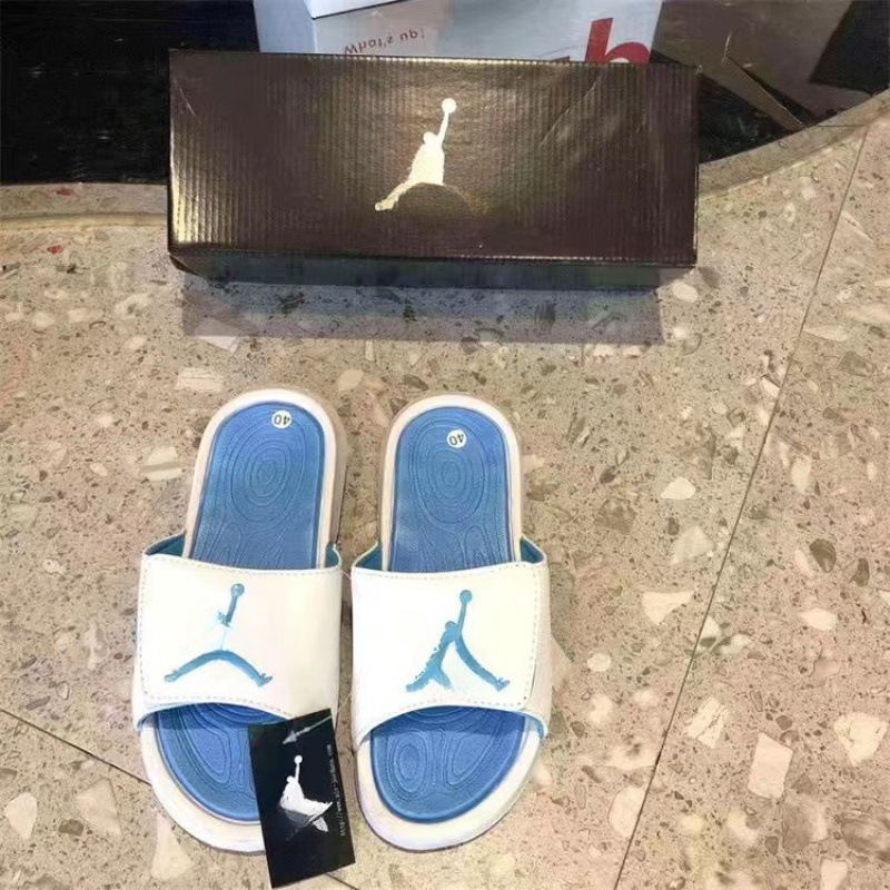 小飞人防滑拖鞋莆田男魔术贴凉拖篮球运动户外情侣乔六海边一字拖|undefined