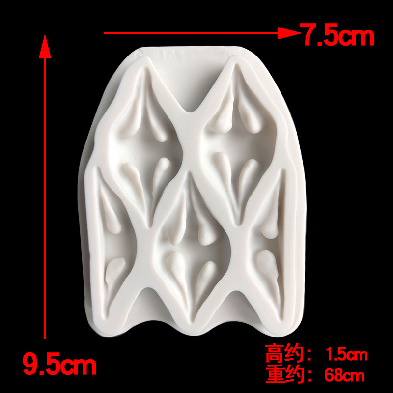 Patrón de estilo europeo colgante frontera forma de chocolate para hornear fondant cake Edge decoración de silicona epoxi molde
