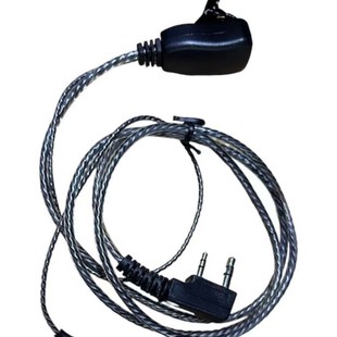 Imitation Crystal Twist Cord Walkie-Talkie Headset with Waterproof Performance for Handheld Radio