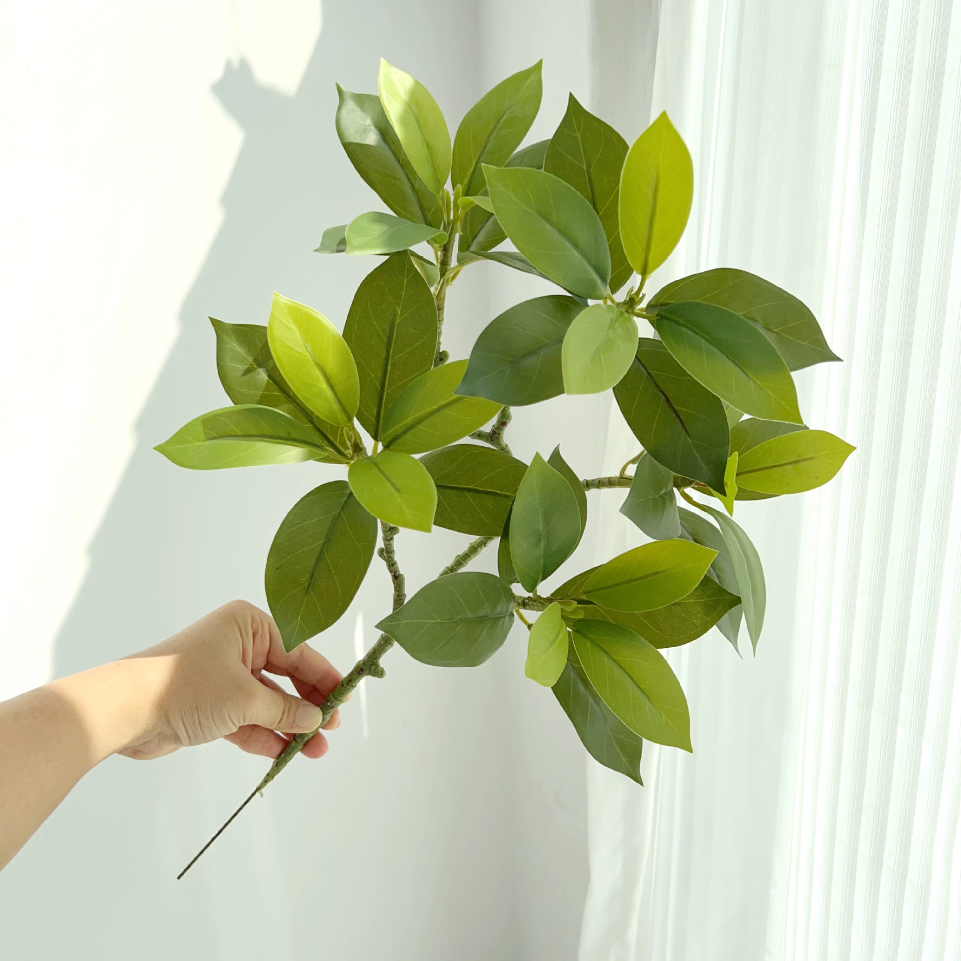 Искусственный серый лист лилии счастливый лист жасмина искусственный лист садовый пейзаж зеленое украшение растений поддельные аксессуары для листьев дерева