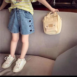 Джинсовая юбка, шорты, детские тонкие штаны, в западном стиле, оверсайз