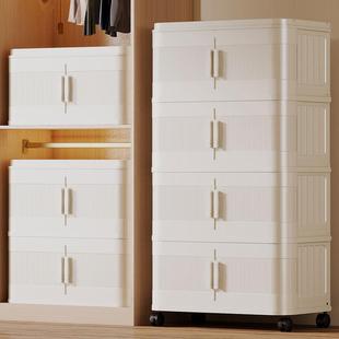sliding door storage cabinet storage cabinet multi-layer baby wardrobe multi-layer clothes sundry cabinet folding storage box large capacity