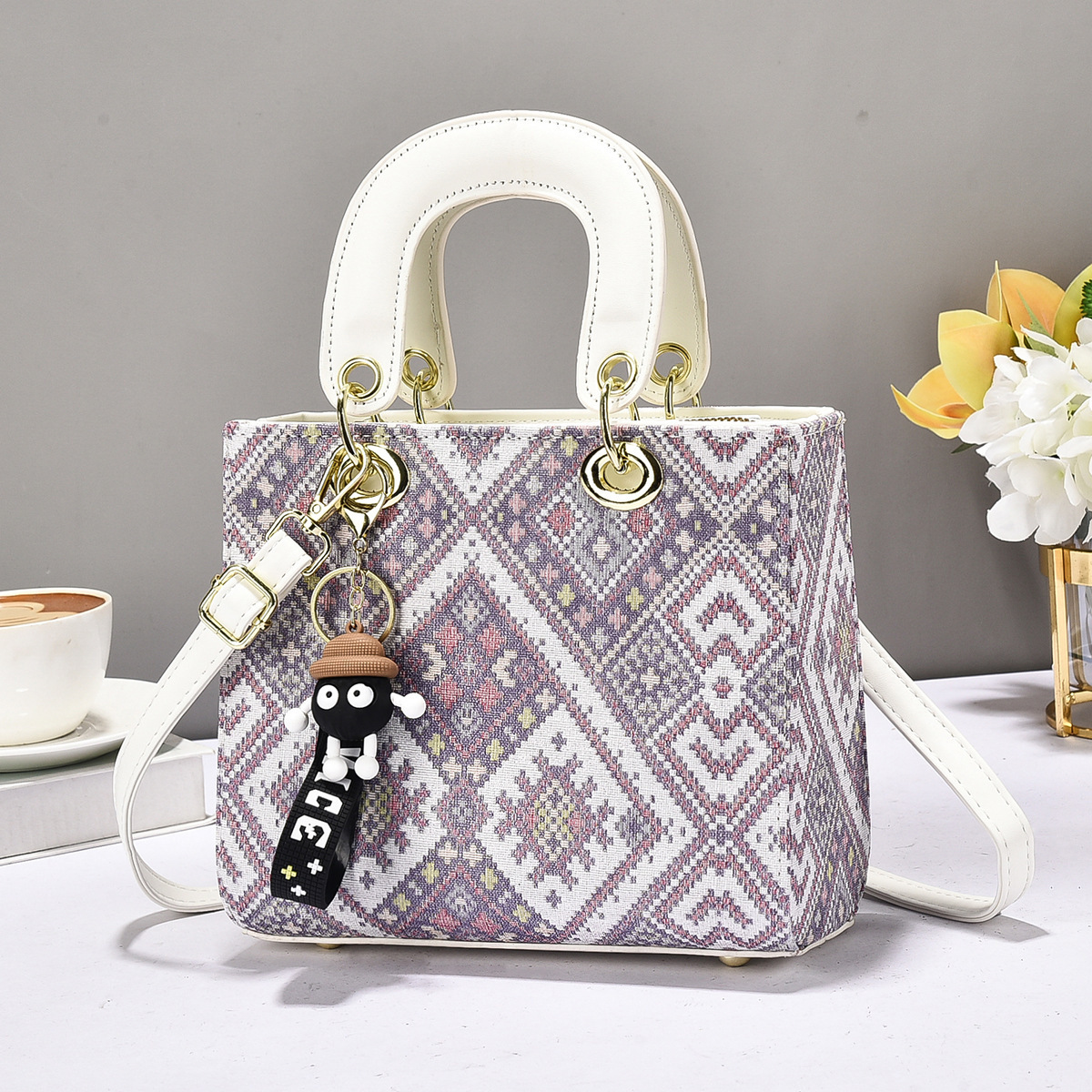 2026 nuevo bolso de moda transfronteriza nicho impresión diseño sensación de mochila para mujeres sensación de alta calidad de mochila de viaje