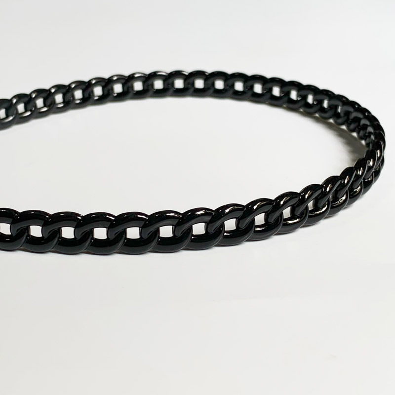1CM de ancho diadema cadena negro simple diadema dentada antideslizante hombres y mujeres diadema horquilla hecha a mano DIY accesorios para el cabello