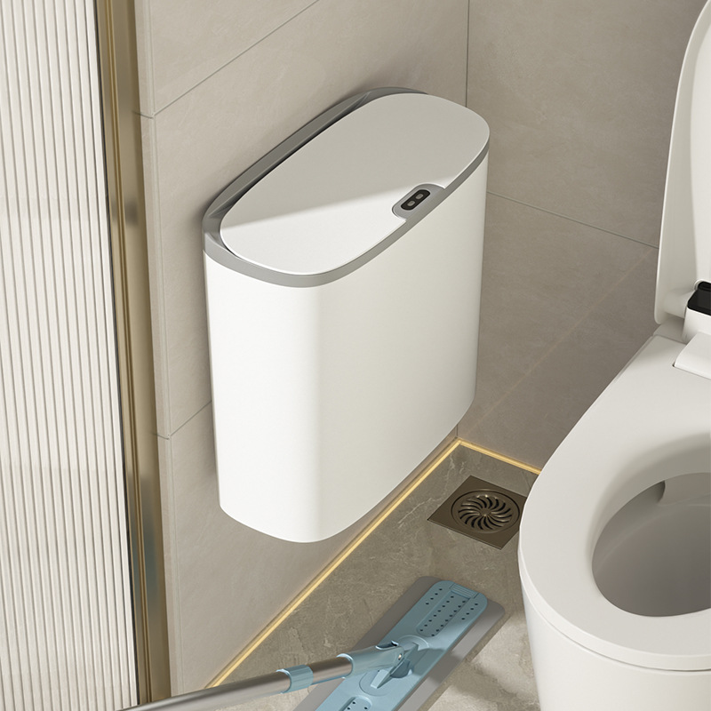 Botella de basura de inducción inteligente ligera de lujo, larga duración, ahorro de energía, botella de basura inteligente con tapa automática