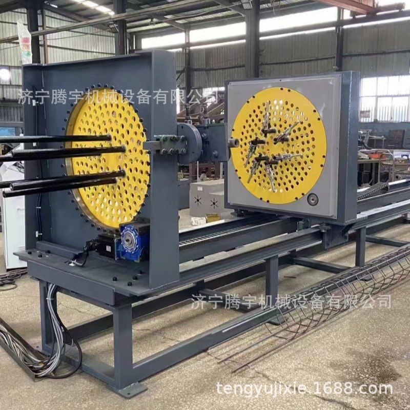 光伏桩滚焊机20桩全自动光伏笼成型机 小型光伏笼绕筋机2米长报价