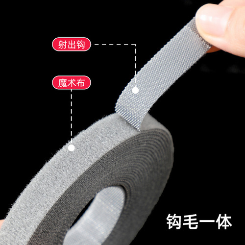 New cable management belt with point-break data cable management device Velcro cable management belt with cutable straps and sticky buckles 5M