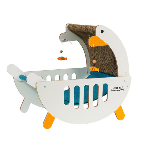 Internet celebrity cat scratching board large cat nest wear-resistant corrugated paper replaceable play and sleep integrated hammock claw grinding artifact big white goose