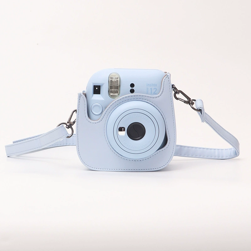 Сумка для камеры (Instax) MINI12 — кожаный PU чехол однотонного цвета для мгновенной камеры, легкий
