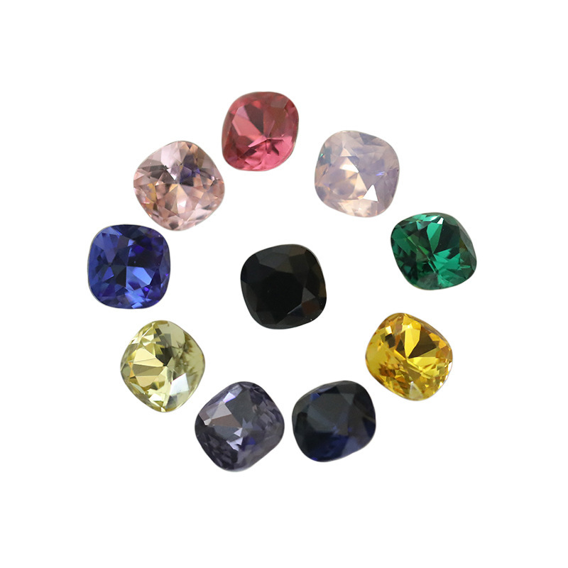 Special direct selling fat square K9 sharp bottom Crystal drill DIY jewelry accessories material nail drill wear nail drill accessories Special direct selling fat square K9 sharp bottom Crystal drill DIY jewelry accessories material nail drill wear nail drill accessories