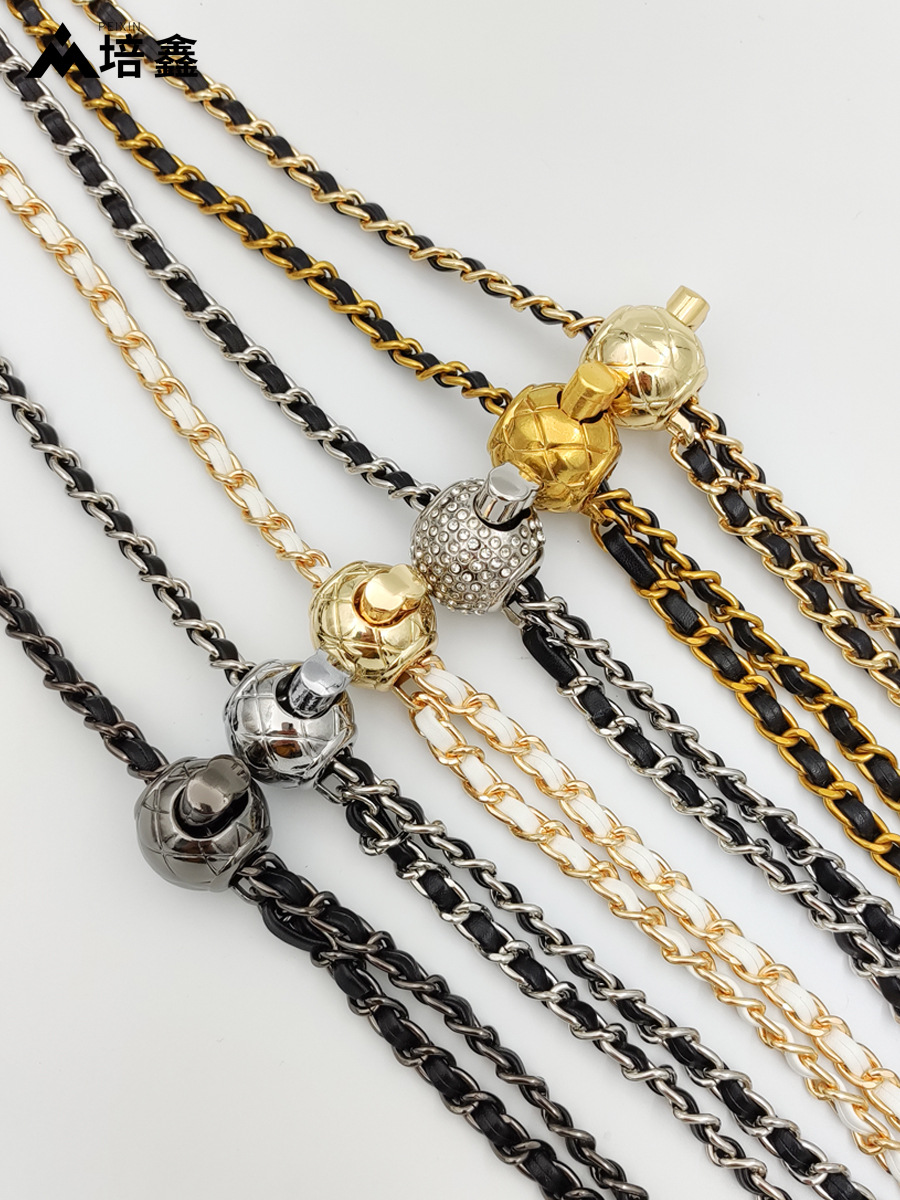 Cadena de Correa para Bolso de Metal y Cuero PU Ajustable