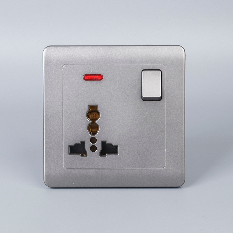 Panel de zócalo estándar británico gris 146 universal 10 agujeros con interruptor doble usb conector de pared suministro directo transfronterizo