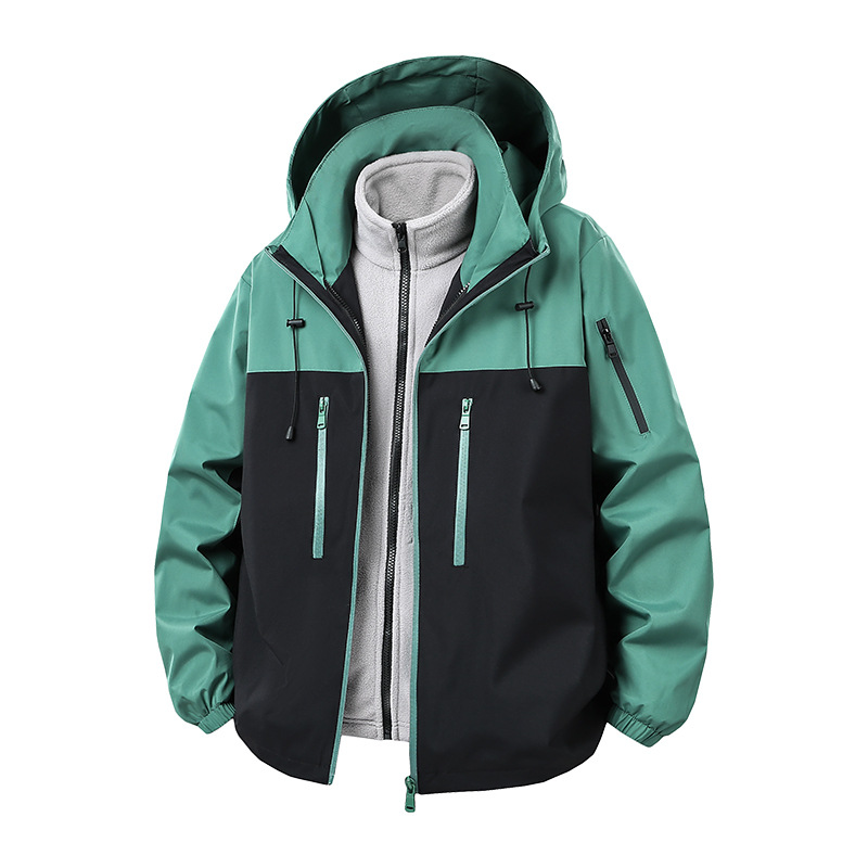 Niaojia Replacement Jacket for Men and Women, Three-In-One Detachable Polar Fleece Two-Piece Mountaineering Suit, Team Customized Logo