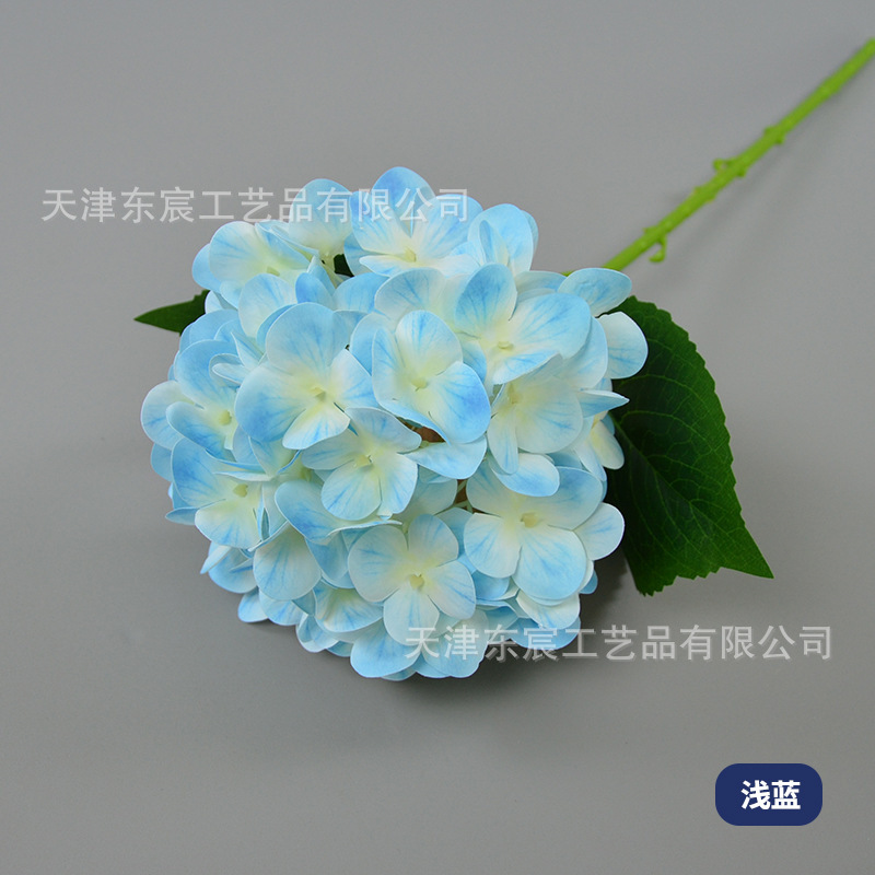 単枝72頭のフィルムのアジサイのシミュレーションの花の卸売りの大型の園芸の滝の装飾の形の偽の花の3dフィルムのアジサイ|undefined