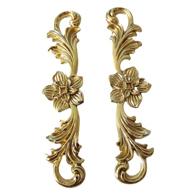 Latón doble agujero manija cajón puerta del armario gabinete del zapato gabinete del vino mesita de noche manija