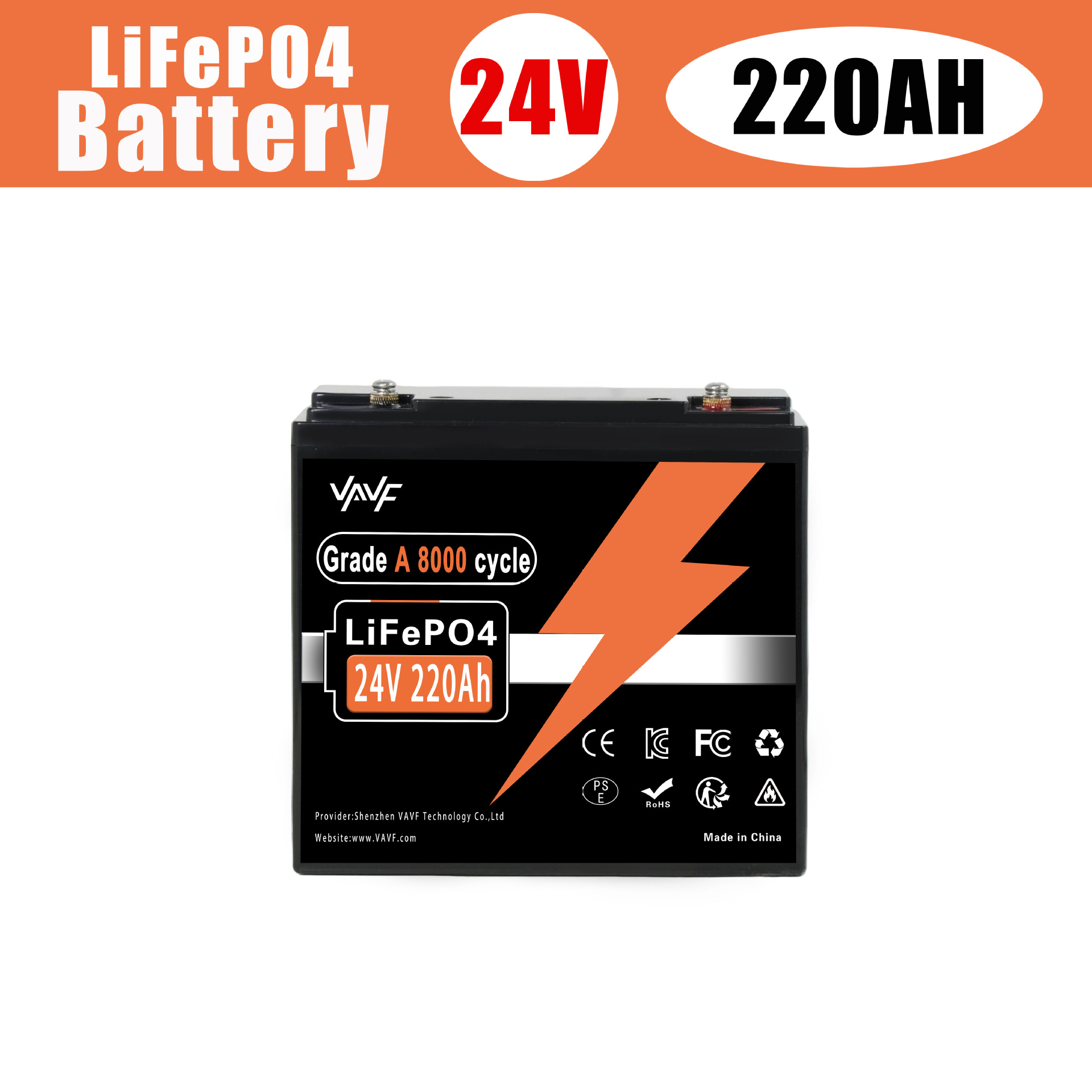 Transfronterizo 24V100AH batería de fosfato de hierro de litio, alta potencia y gran capacidad de ciclo profundo
