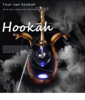 Cross -border products European and American Arabic smoke craft resin water smoke double -headed snake shape glasses snake hookah