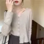v领春秋薄款防晒针织衫