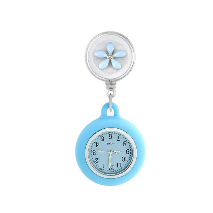 人気の伸縮式ナースウォッチ、装飾ウォッチ、漫画風のかわいい夜光ウォッチ、女性用学生試験用懐中時計