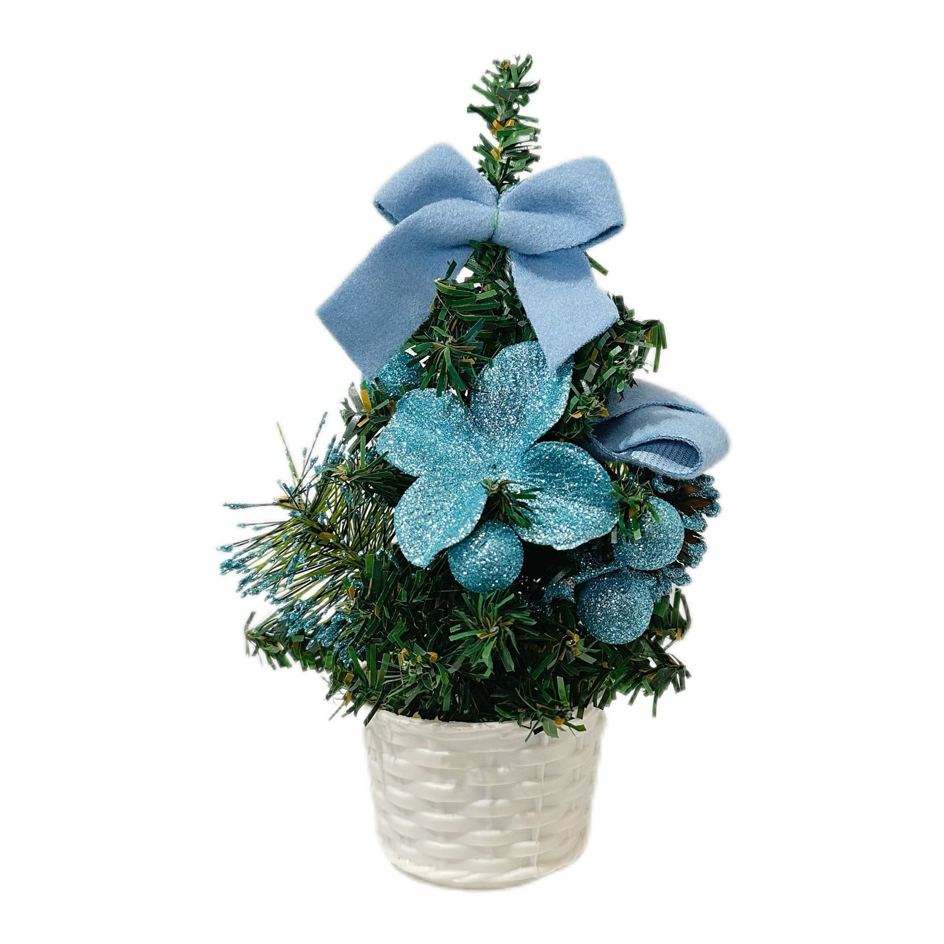 Transfronterizos nueva decoración de Navidad mini escritorio pequeño árbol de Navidad pequeño conjunto de decoraciones de pvc diseño de escena