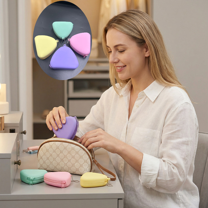 Japanese Style 2026 New Silicone Coin Storage Bag Niche Design Women's Coin Purse Simple Lightweight Wallet Wholesale