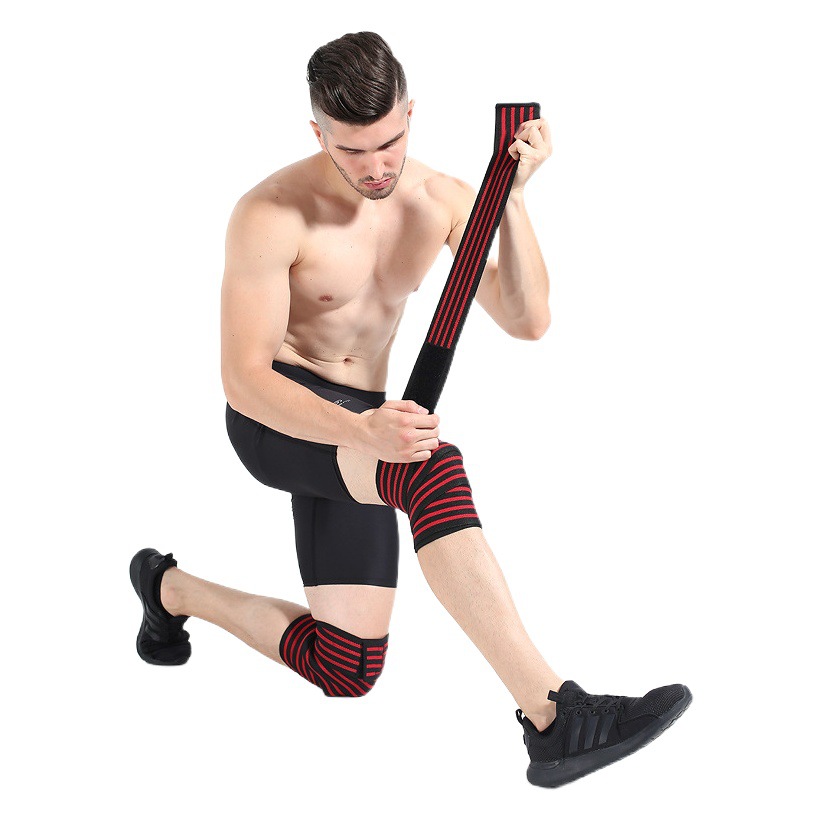 Cross-Border Thickened Professional Squat Elastic Knee Pads Knee Joint Straps Running Fitness Sports Protective Gear Calf Protection