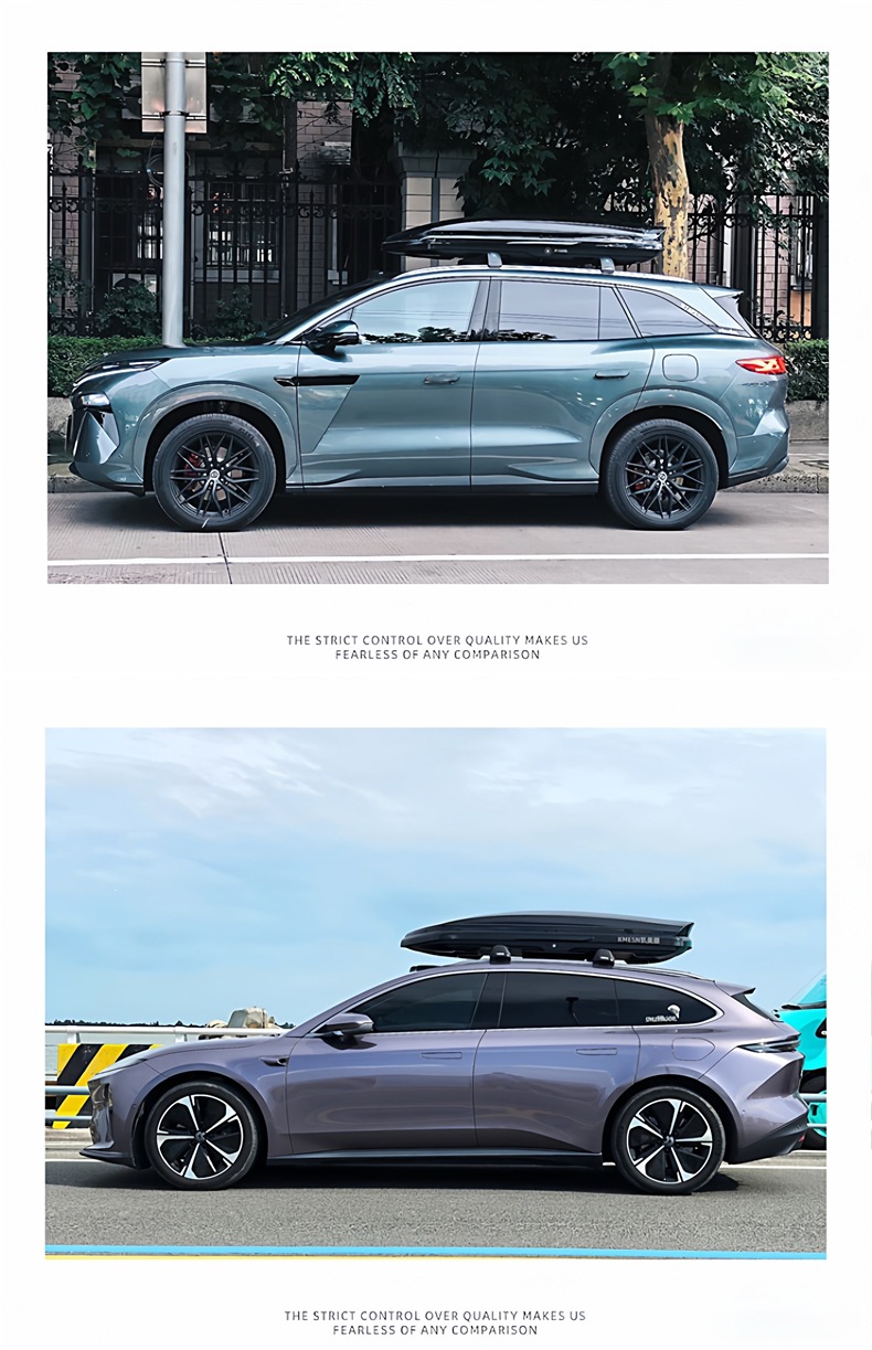 Roof luggage box for SUVs, universal car roof box luggage rack, large-capacity recessed travel box, low wind resistance