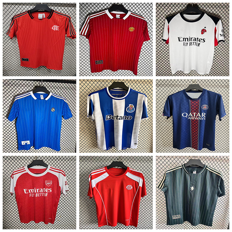 2526 Arsenal Football Jerseys Juventus Bayern Munich Manchester United Marseille Real Madrid Chelsea Ac Fan Short-Sleeved Wholesale Cross-Border