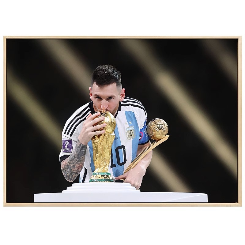 Massey cartel pintura decorativa sala de estar sofá de fondo de la pared de la barra de fútbol mural Argentina Copa del Mundo Campeonato pintura colgante
