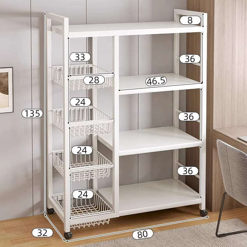 Estante de almacenamiento de piso a techo Estante de almacenamiento de varias capas Dormitorio de niñas Almacenamiento en el hogar Exhibición de hierro forjado Sala de estar Estante corto extraíble