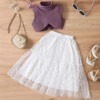 Summer top, skirt, children's set, cute clothing, Chanel style