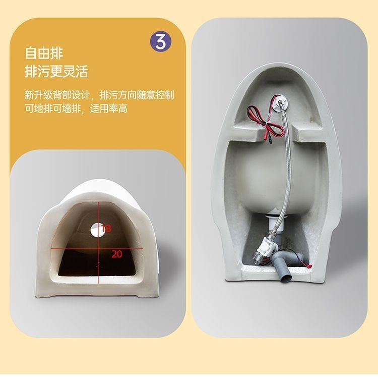 Kindergarten children's colored ceramic penguin squat toilet, boy urinal, urine bag, washbasin, washbasin platform undefined
