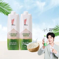タイ輸入 if ココナッツウォーター 1L 350ml フルボックス NFC ピュアココナッツウォーター 0添加果汁飲料