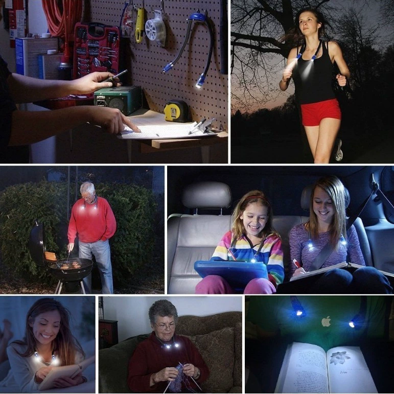 LED Amazon Взрывы Аккумуляторная Шея Освещение для чтения На открытом воздухе Новые продукты Чтение Бег Кемпинг Wild