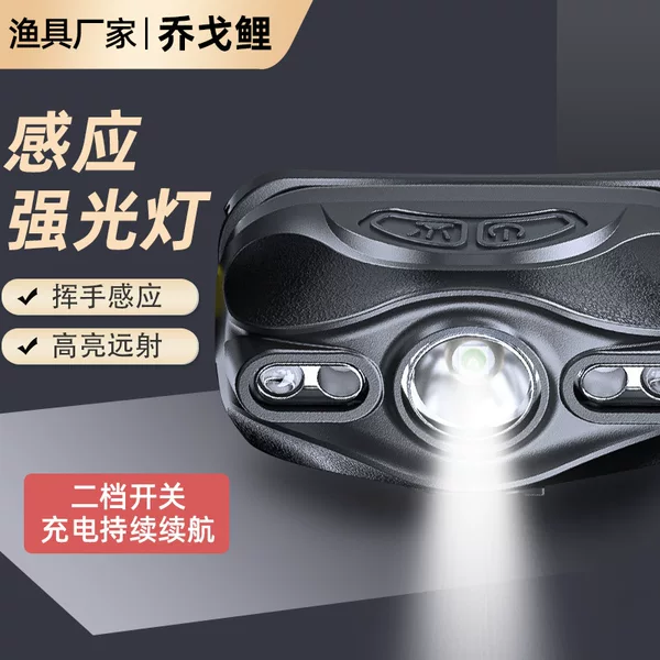 Induction headlight outdoor mini led night fishing miner lamp portable head-mounted flashlight rechargeable strong light headlight