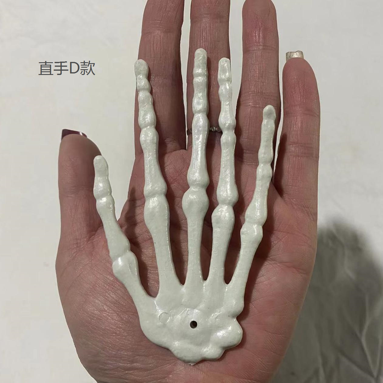 Fábrica de Halloween al por mayor esqueleto de simulación hueso de mano mano recta props de mano fantasma cabina colgando garra fantasma decoración