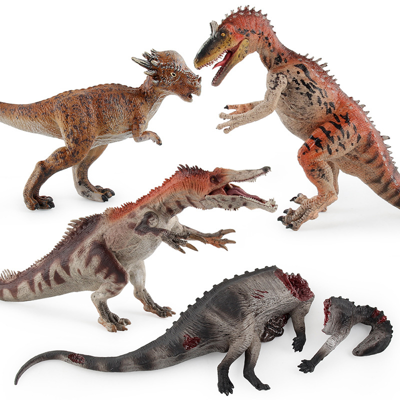 Simulación transfronteriza Jurásico modelo de dinosaurio Cresta de hielo Dragón Garra pesada Dragón Fantasma Río Dragón dinosaurio cadáver sólido modelo hecho a mano