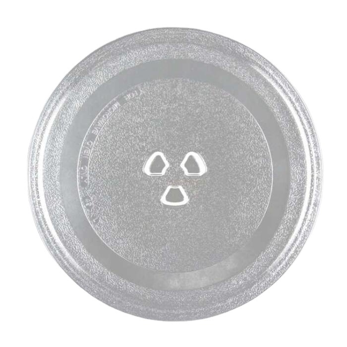 Una pieza de bandeja giratoria de vidrio para horno microondas, varios modelos, bandeja giratoria de vidrio de embalaje de espuma individual